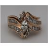 Image 1 : 14K YELLOW GOLD DIAMOND RING SET