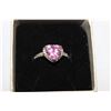 Image 1 : STERLING SILVER HEART RING PINK