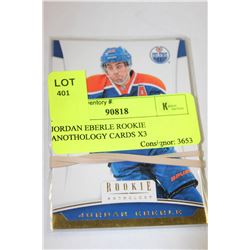 JORDAN EBERLE ROOKIE ANOTHOLOGY CARDS X3