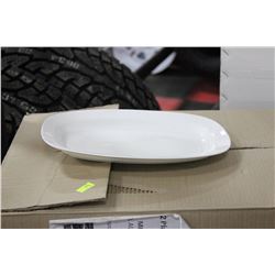 CASE OF 12 NEW BONE CHINA SERVING PLATTERS