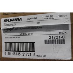 CASE OF 30 SYLVANIA 21721-0 FLUORESCENT LIGHT