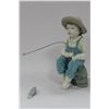 Image 1 : BOY FISHING GARDEN ORNAMENT