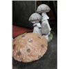 Image 1 : 2 MUSHROOM STONE GARDEN ORNAMENTS