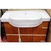 Image 1 : WOOD AND CERAMIC BATHROOM VANITY