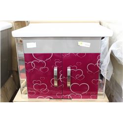 6477 NEW PINK HEART DESIGN FLOATING BATHROOM