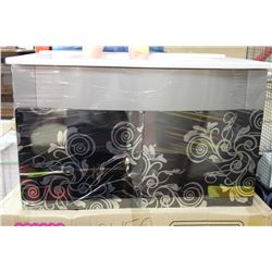 9452 GREY AND BLACK VINE DESIGN FLOATING