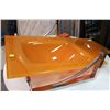 Image 1 : 6413 ORANGE GLASS FLOATING BATHROOM VANITY