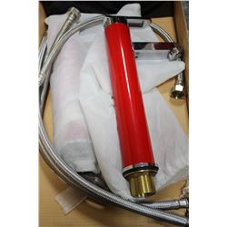 2159R:PK OF 2 RED AND CHROME FAUCETS