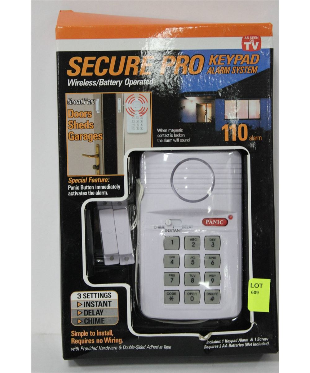 NEW SECURE PRO BATTERY OPERATED KEYPAD ALARM