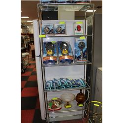 CHROME AND GLASS 6' SHELF