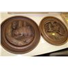 Image 1 : PAIR OF ESTATE WOOD CARVED BEAVER AND DUCK WALL
