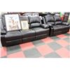Image 1 : NEW ESPRESSO LEATHER RECLINING SOFA W LOVE SEAT