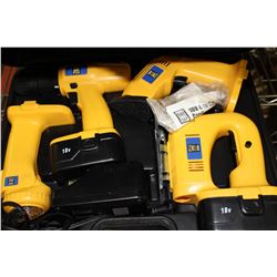 NEW POWER FIST 4PC TOOL COMBO W/ 2 BATTERIES