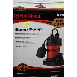 RED LION 1/3HP 3200GPH AUTO SUMP PUMP