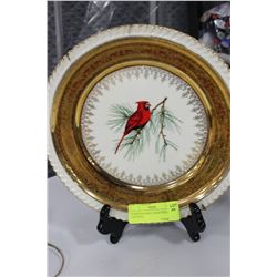 GEORGIAN 24 KT. GOLD FINE CHINA CARDINAL