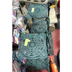 PAIR OF CAST IRON PLANT STANDS