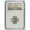 Image 1 : 1962 ROOSEVELT DIME, NGC MS-66