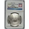 Image 1 : 2014 BASEBALL HALL OF FAME SILVER DOLLAR, NGC MS-70!  WOW!!