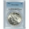 Image 1 : 1923 PEACE SILVER DOLLAR, PCGS MS-65