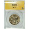 Image 1 : 1924 HUGUENOT COMMEN HALF DOLLAR ANACS MS-64