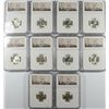 Image 1 : LOT OF ( 10 ) 1953-S ROOSEVELT DIMES, NGC  MS-66!