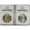 Image 1 : LOT OF ( 2 ) 1949-D FRANKLIN HALF DOLLARS, NGC MS-63 FBL