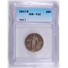 Image 1 : 1917-S TYPE-1 STANDING LIBERTY QUARTER, ICG FINE-12