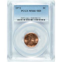 1972 LINCOLN CENT PCGS MS-66+ RD