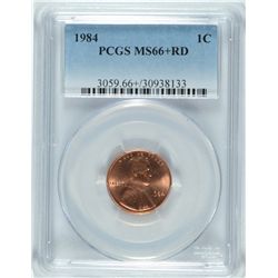 1984 LINCOLN CENT PCGS MS-66+ RD