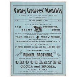 1883 Fancy Grocer Monthly Advertising Magazine Mail Ad