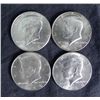 Image 1 : 4 Different Unc Kennedy 40% Silver Half Dollars