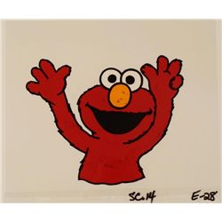 Production Art Cel Original Elmo Shaking Back Red