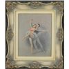 Image 2 : SIX VINTAGE (50'S) FANCY FRAMED BALLET ART PIECES GINA