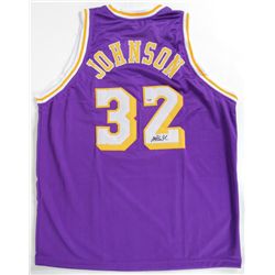 Magic Johnson Signed Lakers Basketball Jersey LOA