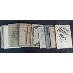 12 Complete Published 1890's Song Music Books