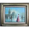 Image 1 : Art Oil on Board Framed Pink Lady