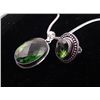 Image 2 : Peridot 2 Pc Sterling German Ring, Pendant Necklace Set