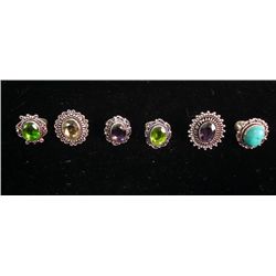 6 Assorted German Silver Rings