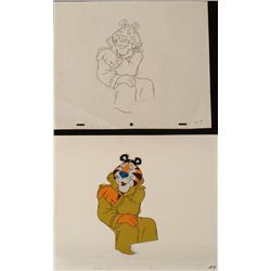 Trench Coat Tony The Tiger Cel Drawing Orig Animation