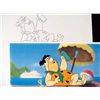 Image 2 : Original Cel The Flintsones Animation Drawing Relaxing