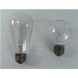 Lot of 2 Antique Loop Filament Working Light Bulbs
