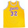 Image 2 : Magic Johnson Signed Lakers Stat Jersey PSA COA