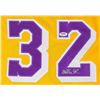 Image 3 : Magic Johnson Signed Lakers Stat Jersey PSA COA