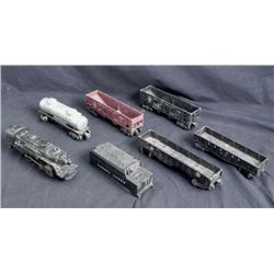 7 Pc Lionel Vintage Train Cars, Engine Model Railroad