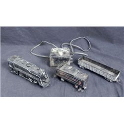 4 Pc Marx Vintage Train Cars, Engine, Transformer