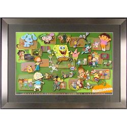 NICKELODEON 25th ANNIVERSARY Cartoon Litho Cel Framed