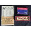Image 1 : 3 Early Vintage Games: Dominos, Crossword, Scrambles