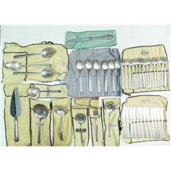 41 Piece Towle Sterling Silver Rambler Rose Flatware
