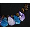 Image 2 : Necklace w/Tigers Eye Stones & Blue & Purple Shells