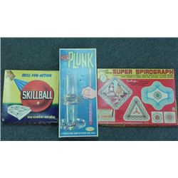 Lot of 3 Vintage Games, KerPlunk, Skillball